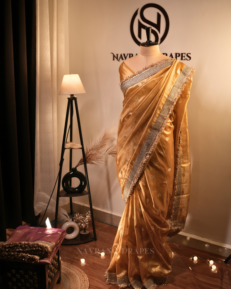Maharani Butti – Yellow Traditional Butti Saree