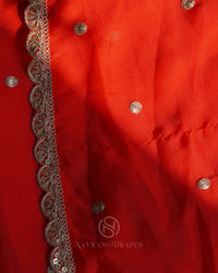 THE ROYAL RED GEORGETTE SAREE