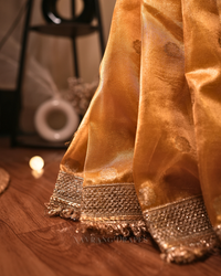 Maharani Butti – Yellow Traditional Butti Saree