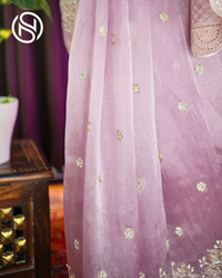 Noor-e-Banaras | Banarasi Soft Tissue Silk Saree with Handwork Border | Blush Pink