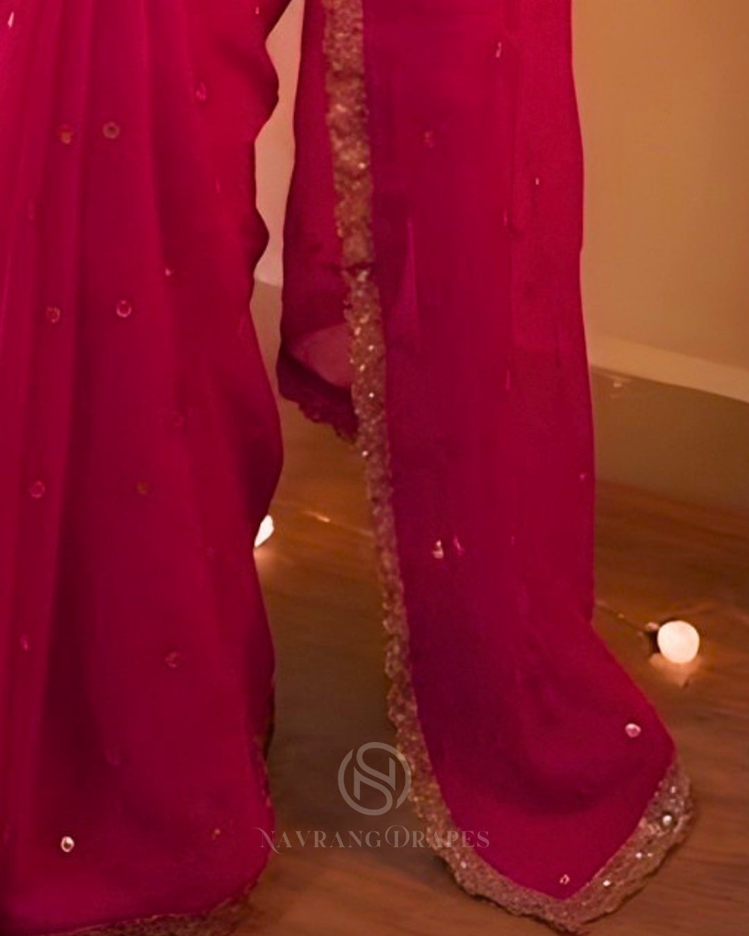 THE ROYAL PINK GEORGETTE SAREE