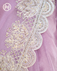 Noor-e-Banaras | Banarasi Soft Tissue Silk Saree with Handwork Border | Blush Pink