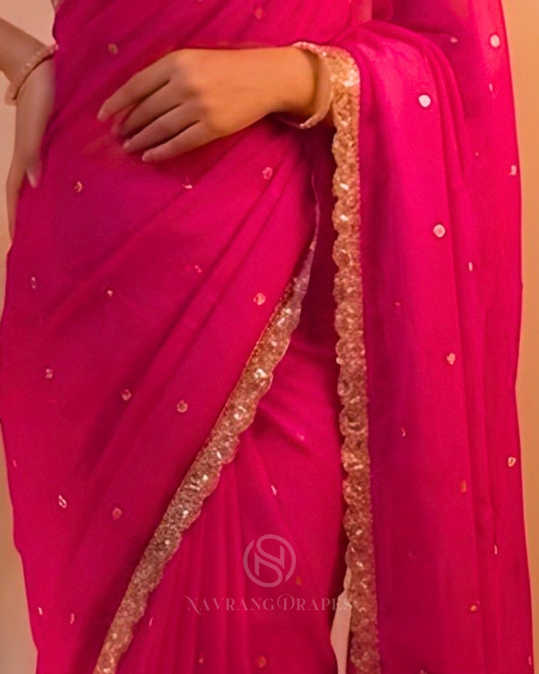 THE ROYAL PINK GEORGETTE SAREE
