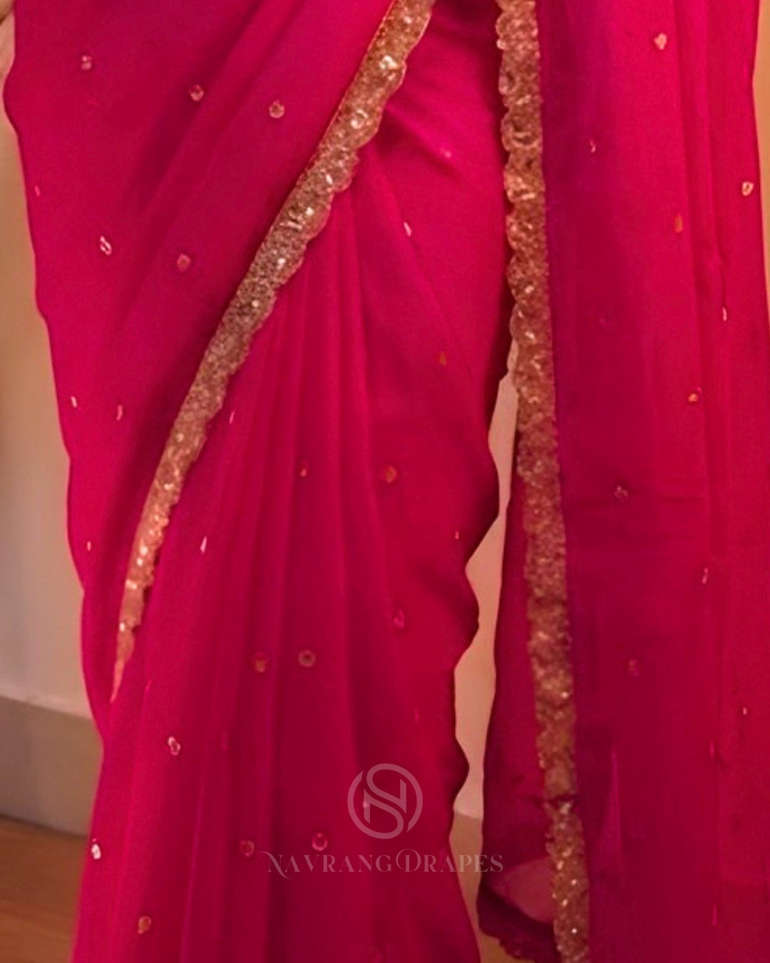 THE ROYAL PINK GEORGETTE SAREE