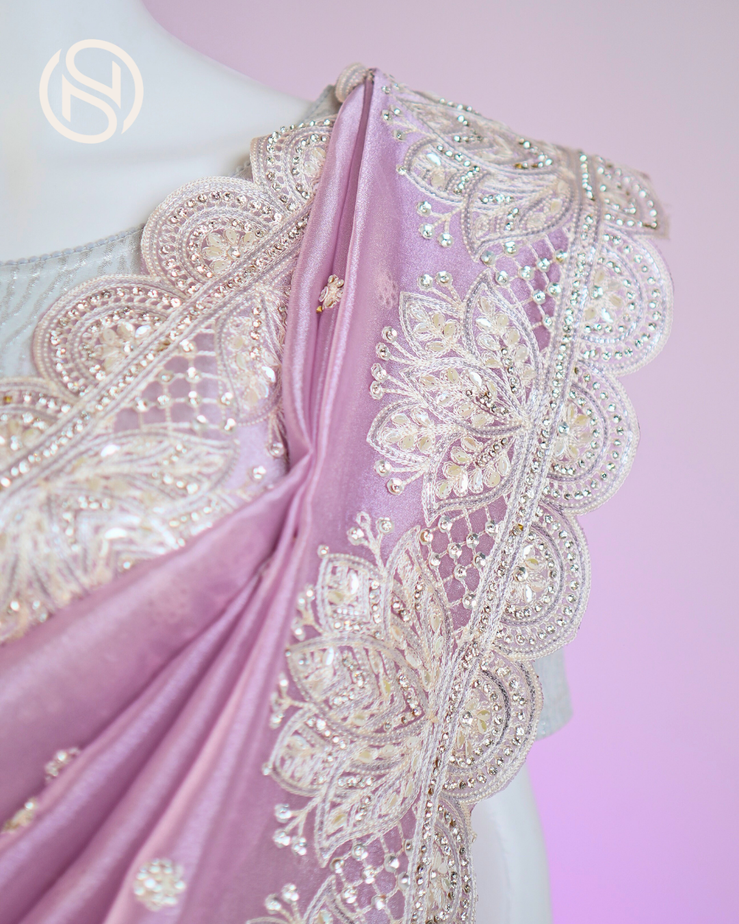 Noor-e-Banaras | Banarasi Soft Tissue Silk Saree with Handwork Border | Blush Pink