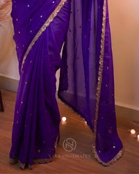 THE ROYAL PURPLE GEORGETTE SAREE