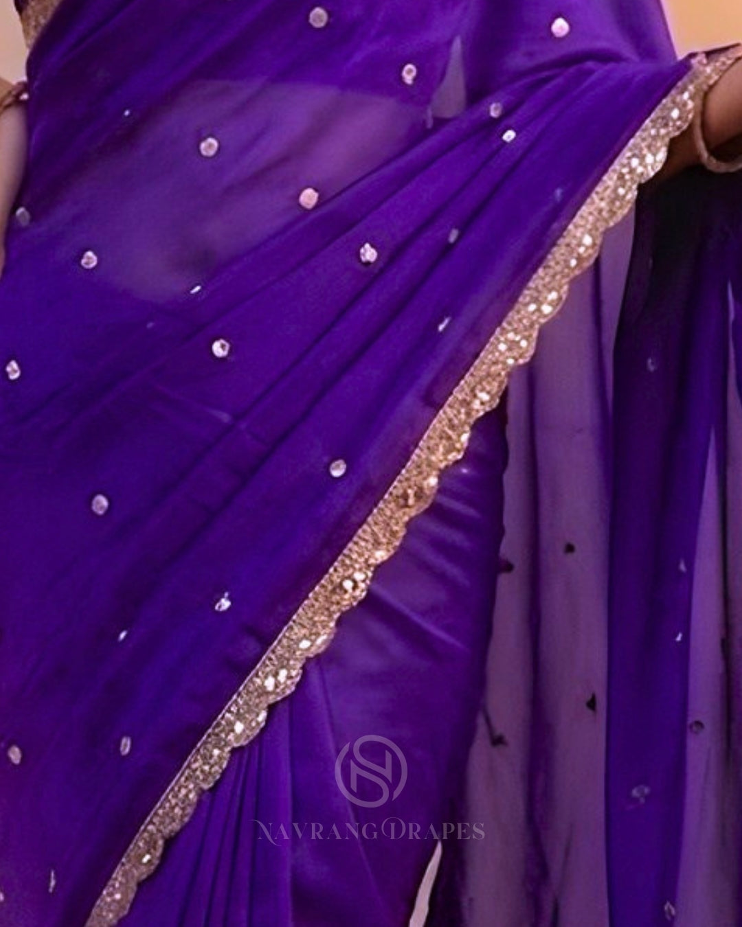THE ROYAL PURPLE GEORGETTE SAREE