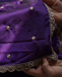 THE ROYAL PURPLE GEORGETTE SAREE