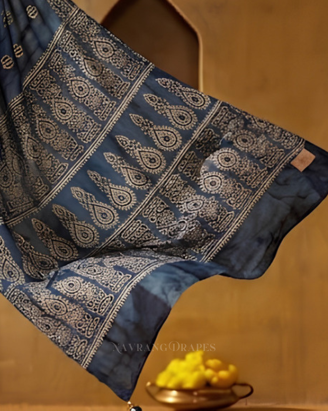 Indigo Ajrakh – Handcrafted Saree