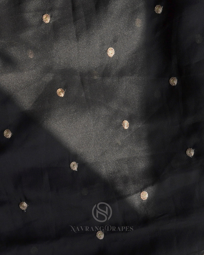 THE ROYAL BLACK GEORGETTE SAREE