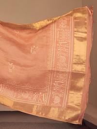 THE VARLI ART SAREE | PEACH