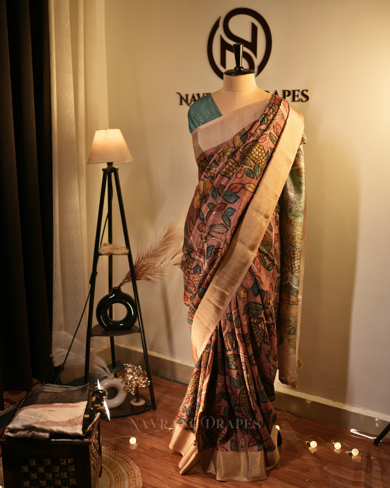 Classic Tussar – Printed Tussar Silk Saree