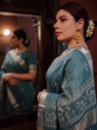 THE VARLI ART SAREE | BLUE