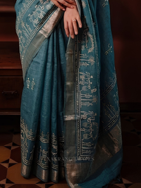 THE VARLI ART SAREE | BLUE