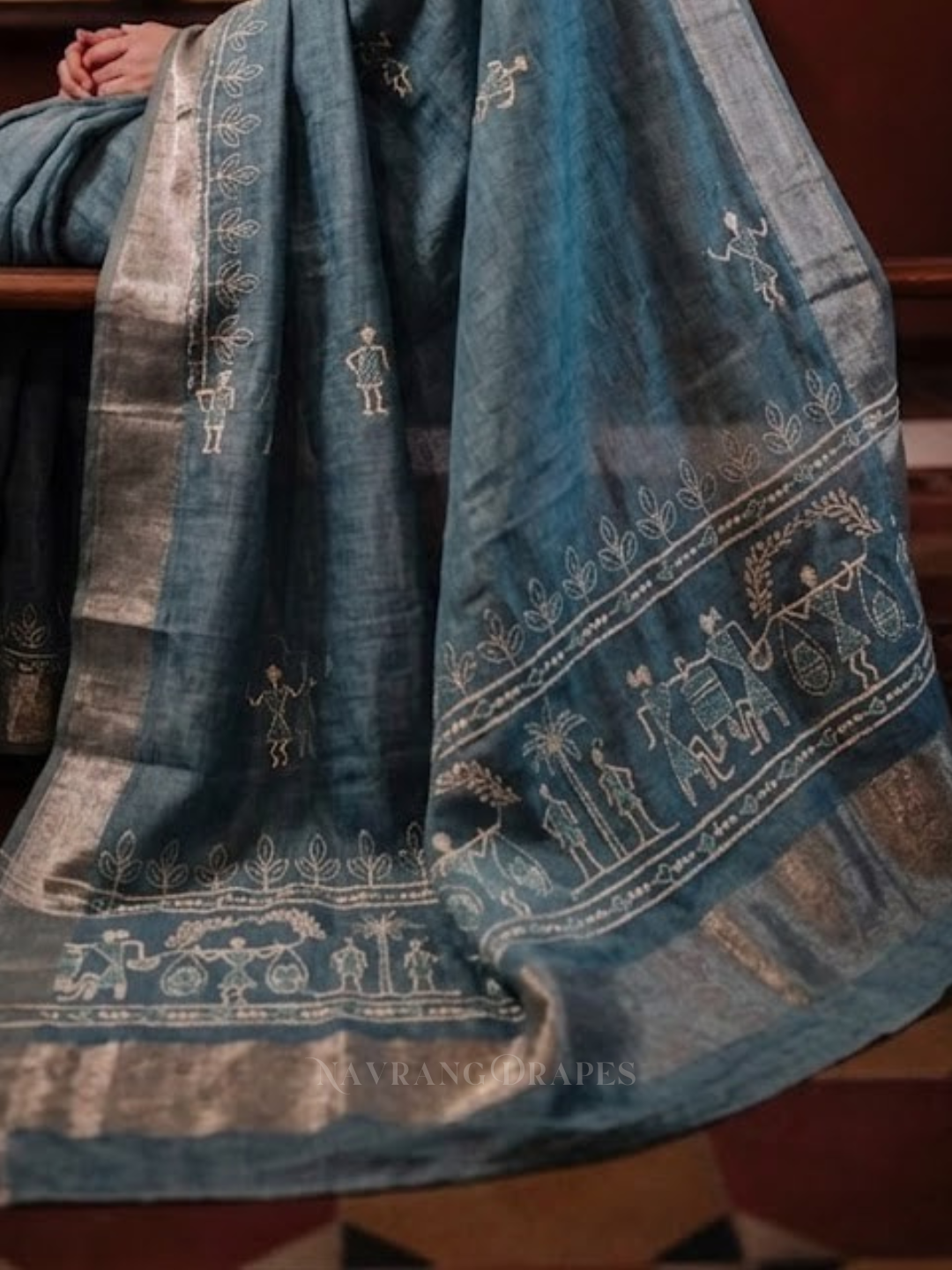 THE VARLI ART SAREE | BLUE