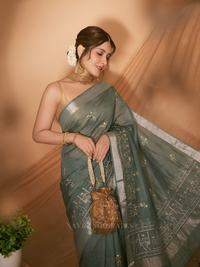 THE VARLI ART SAREE | DARK GREEN