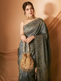 THE VARLI ART SAREE | DARK GREEN