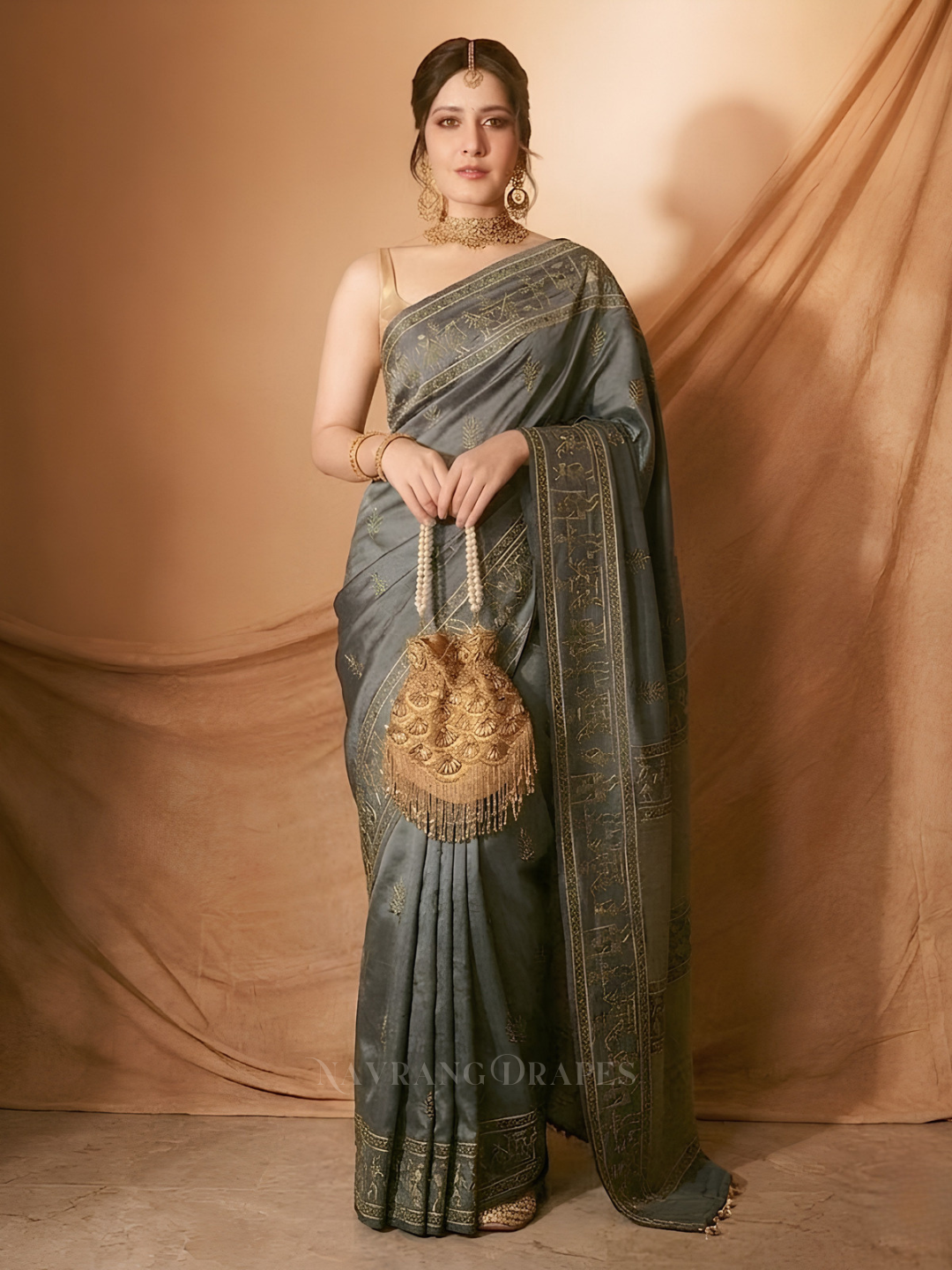 THE VARLI ART SAREE | DARK GREEN