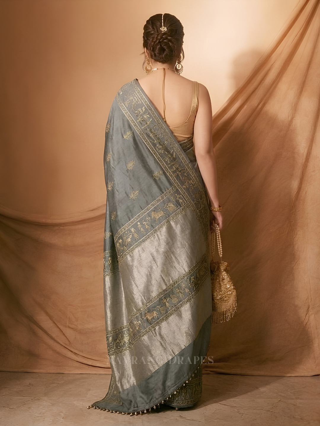 THE VARLI ART SAREE | DARK GREEN