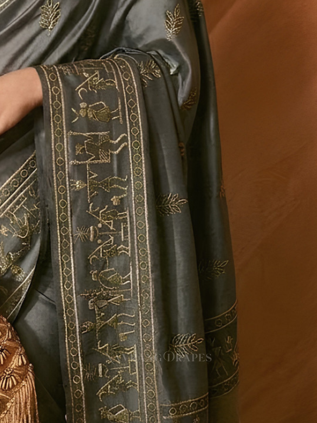 THE VARLI ART SAREE | DARK GREEN