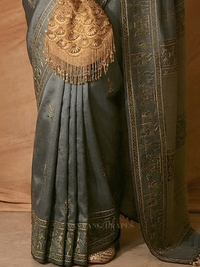 THE VARLI ART SAREE | DARK GREEN