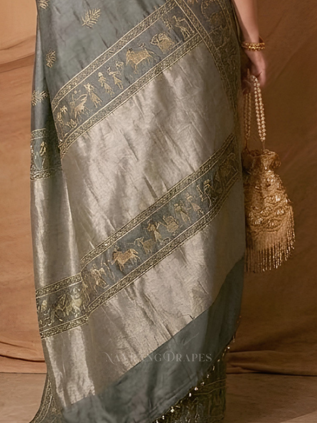 THE VARLI ART SAREE | DARK GREEN
