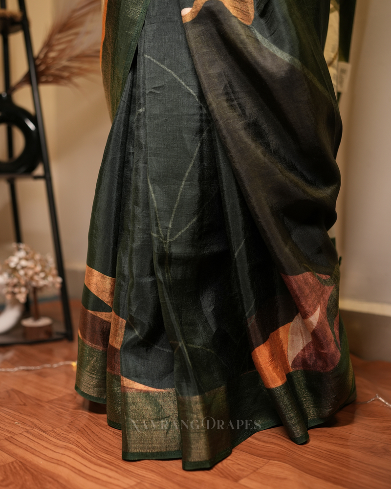 Vibrance Edit – Multicolor Printed Vegan Silk Saree