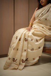 Maharaja Motifs Saree | Bird