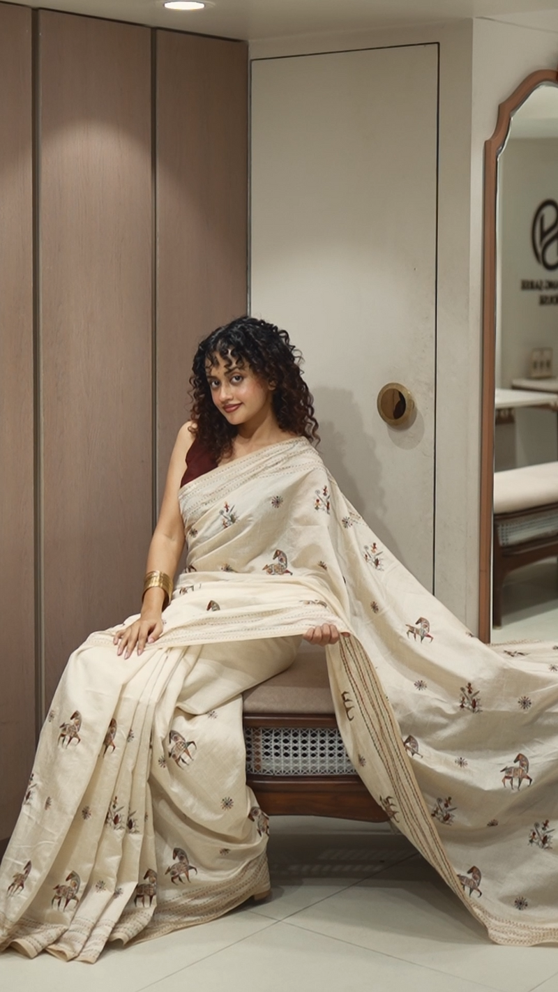 Maharaja Motifs Saree | Ashwa (Horse)