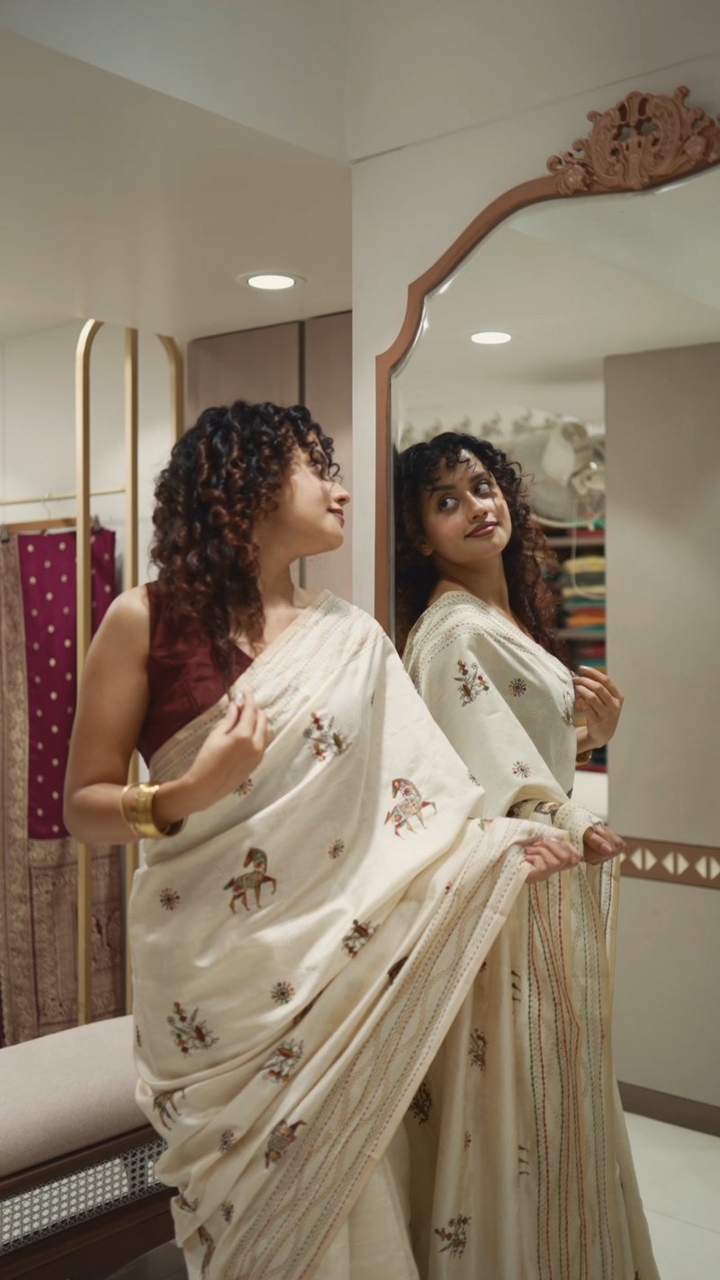 Maharaja Motifs Saree | Ashwa (Horse)