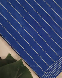 Azure Line – White Striped Saree