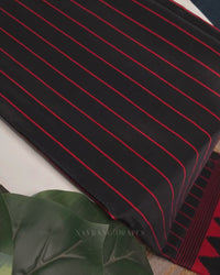 Noir Line – Red Striped Saree