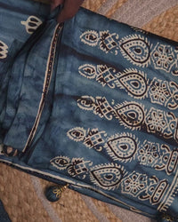 Indigo Ajrakh – Handcrafted Saree
